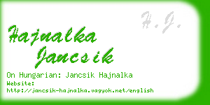 hajnalka jancsik business card